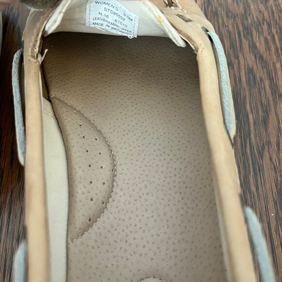 Sperry Top Sider Angelfish Linen Oat Beige Women Memory Foam Boat Shoes: Sz 9.5 - Picture 10 of 10